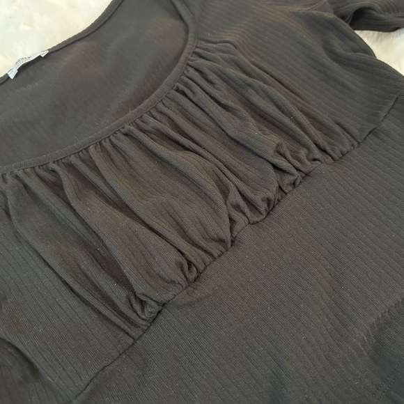 Ardene Black Ruched Long Sleeve Top - Picture 5 of 6